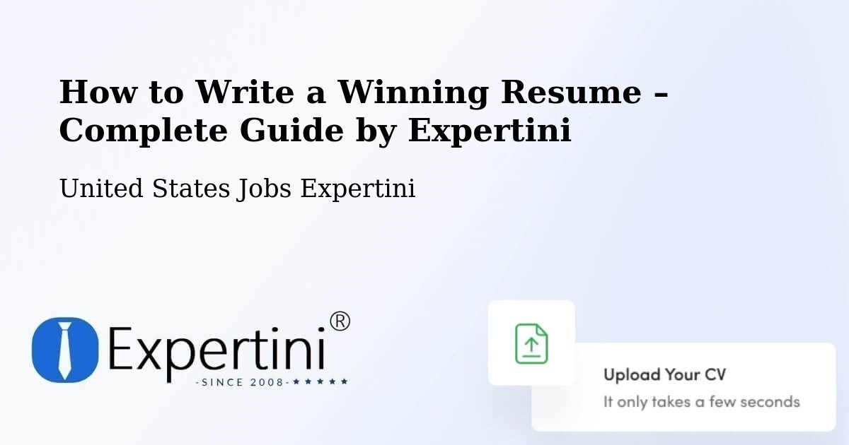 Resume Writing Guide for Job Seekers – Winfield - Winfield, United States Jobs Expertini